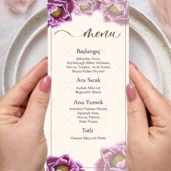 Menü Kartı - Tasarım #72