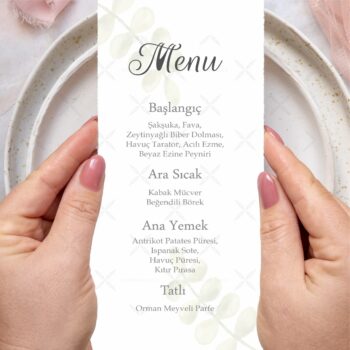 Menü Kartı - Tasarım #90